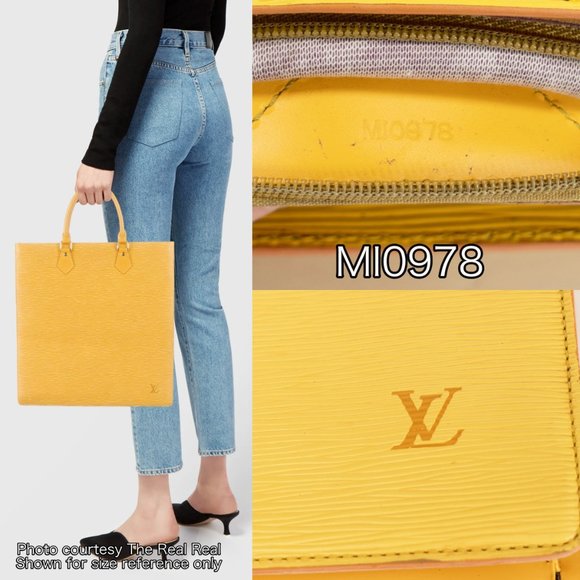 LOUIS VUITTON Large Citron Yellow Epi Leather Tote Handbag - Picture 3 of 14